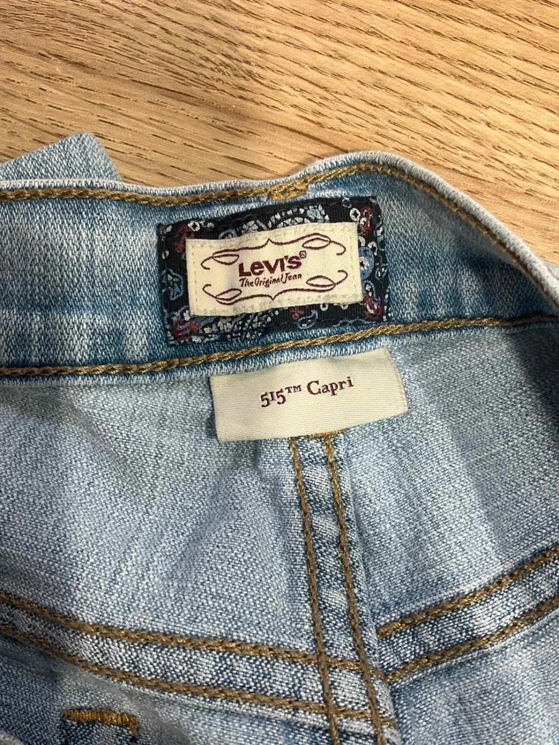 Short Levi's 515 Capri Taille 9 Vintage Coton Bleu Clair Slv 022 – photo 11